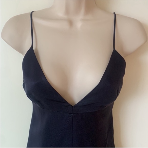 Cushnie Et Ochs Dark Navy Blue Asymmetrical Hem
Spaghetti Strap Slip Dress 0 - Picture 3 of 11